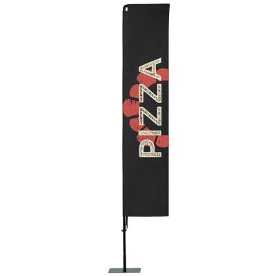Beach flag Oriflamme Potence 3,50 m Visuel "Pizza"- Modèle 2