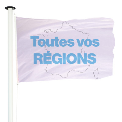 drapeau régions<br>pour mât