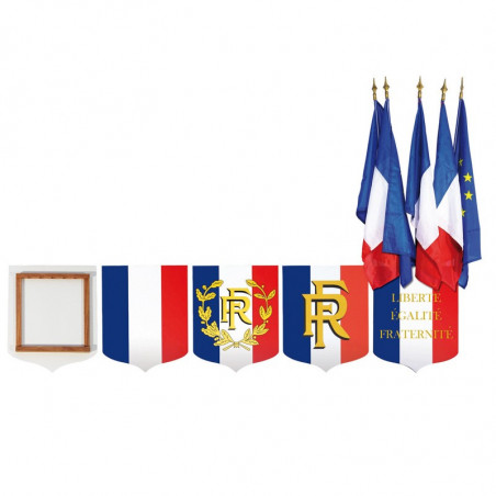 Gamme d'Écussons porte-drapeau français pour mairies