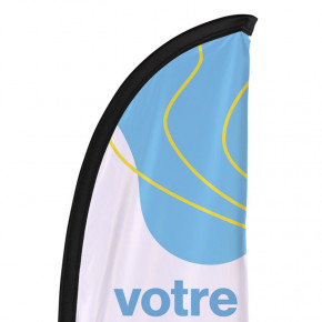 Beach flag - Oriflamme LIGHT (KIT complet) - vue haute voile - Livraison express - 48 h MACAP