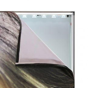 Cadre toile tendue rétroéclairé autoportant (utilisation intérieure) - vue montage - MACAP
