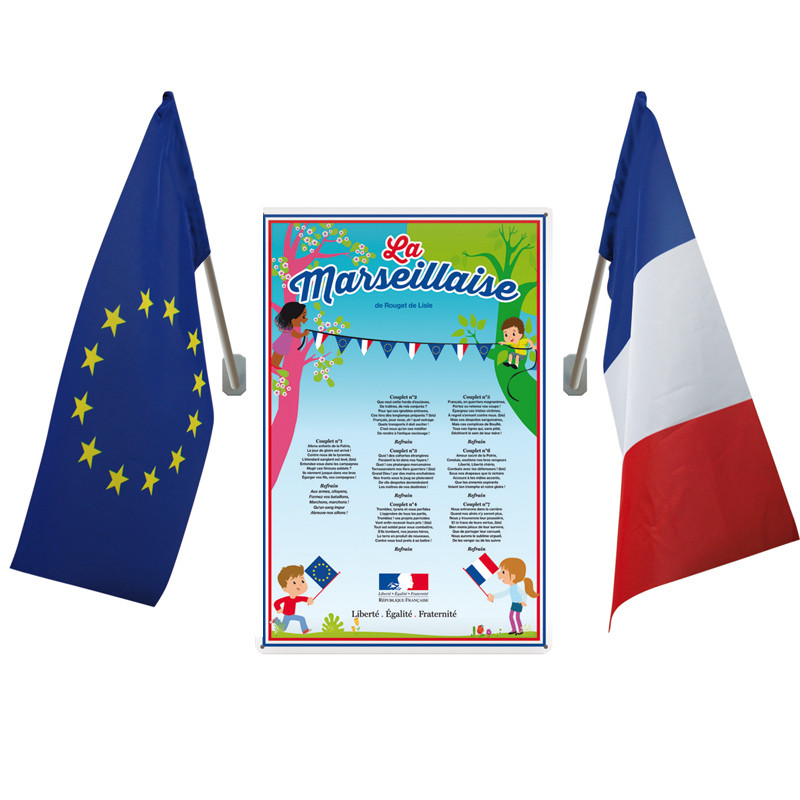 Loi Blanquer - Affiche PVC + 2 drapeaux - Ecole Primaire