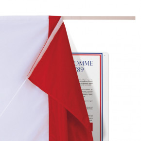 tissu tricolore pour plaque d'inauguration avec lien d'attrape MACAP