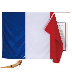Tissu d'inauguration pour plaque aux couleurs du drapeau français MACAP