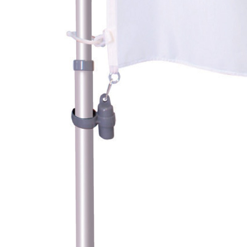 Mât Télescopique Pour Drapeau - Extensible De 0,29m à 2m - Acier Inoxydable - Avec Mousquetons Et Sifflet - Idéal Camping, Rando, Guide Touristique