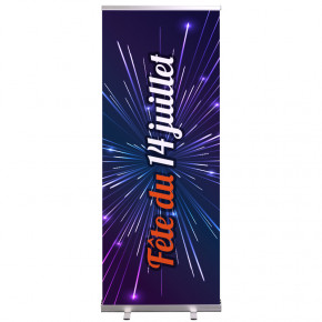 Roll-up Prêt à imprimer "Fête du 14 Juillet" (avec housse de transport) 80x200 cm - Modèle 2 MACAP