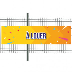 Banderole Prête à imprimer "A louer" (fixation oeillets) 80x300 cm - Modèle 2 MACAP