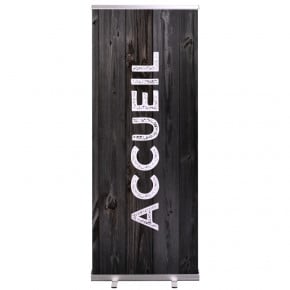 Roll-up Prêt à imprimer "Accueil" (avec housse de transport) 80x200 cm - Modèle 2 MACAP