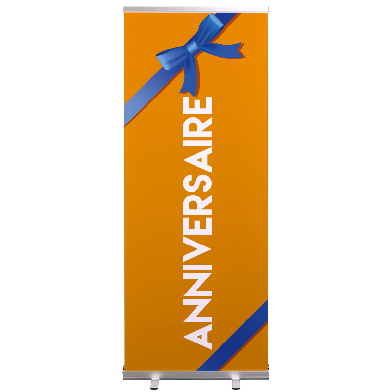 Roll-up Prêt à imprimer "Anniversaire" (avec housse de transport) 80x200 cm - Modèle 2 MACAP