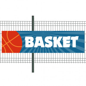 Banderole Prête à imprimer "Basket" (fixation oeillets) 80x300 cm - Modèle 2 MACAP