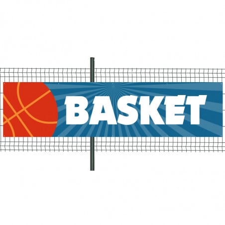 Banderole Prête à imprimer "Basket" (fixation oeillets) 100x400 cm - Modèle 2 MACAP