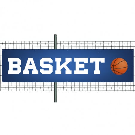 Banderole Prête à imprimer "Basket" (fixation oeillets) 100x400 cm - Modèle 1 MACAP