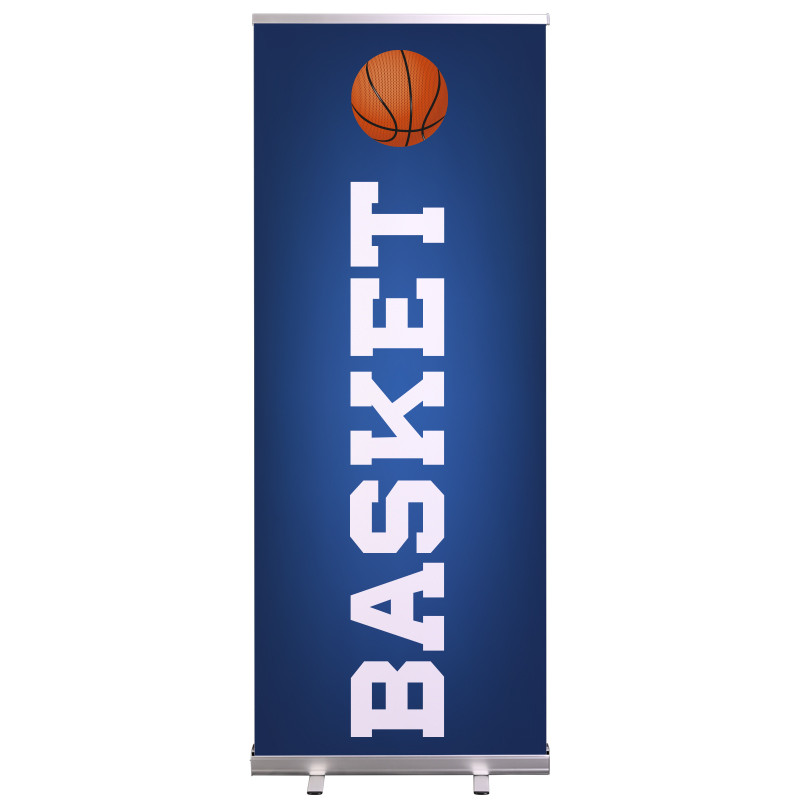 Roll-up Prêt à imprimer "Basket" (avec housse de transport) 80x200 cm - Modèle 1 MACAP