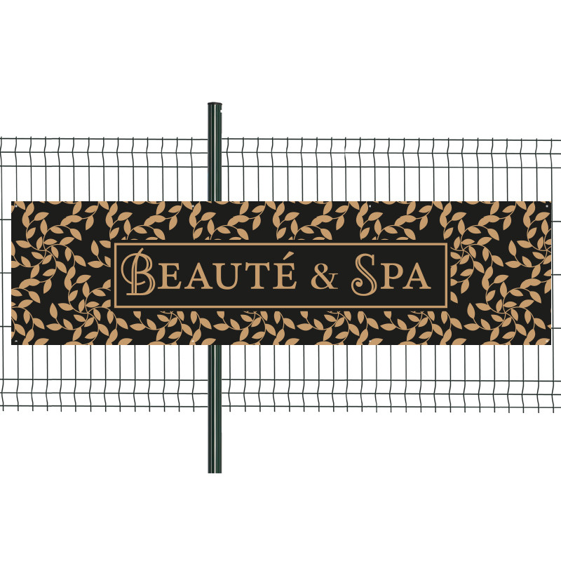 Banderole Prête à imprimer "Beauté & SPA" (fixation oeillets) 80x300 cm - Modéle 1 MACAP