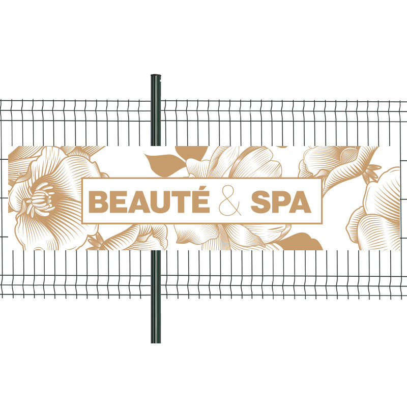 Banderole Prête à imprimer "Beauté & SPA" (fixation oeillets) 80x300 cm - Modéle 2 MACAP