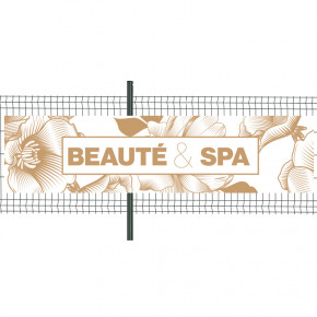 Banderole Prête à imprimer "Beauté & SPA" (fixation oeillets) 100x400 cm - Modéle 2 MACAP