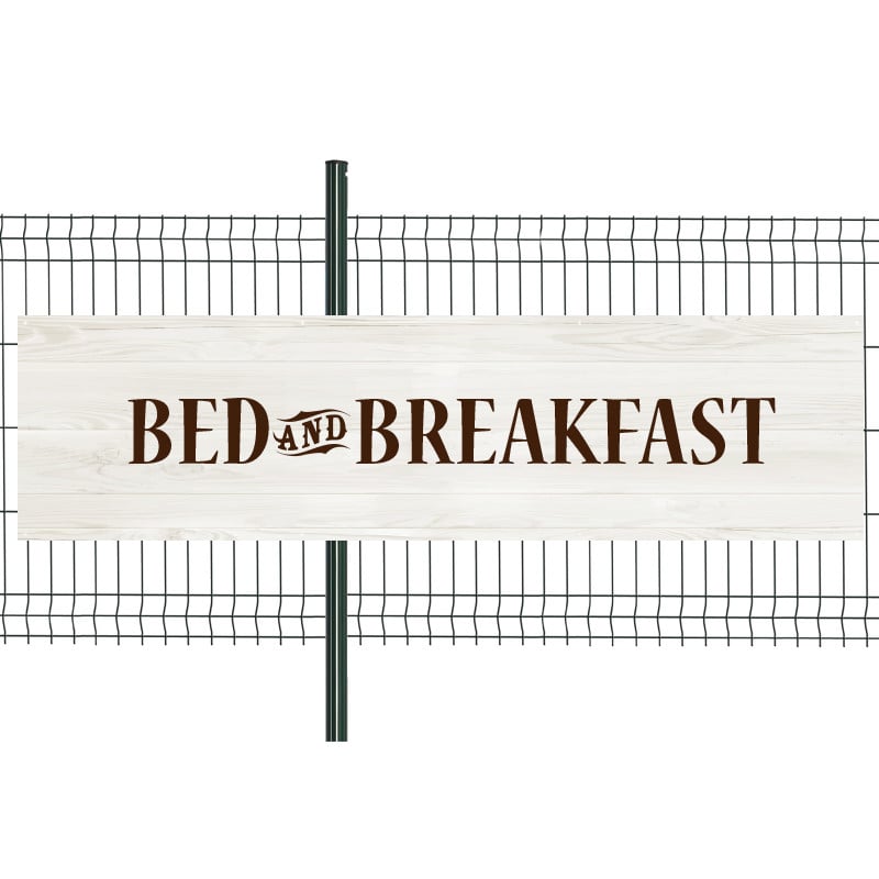 Banderole Prête à imprimer "Bed and breakfast" (fixation oeillets) 80x300 cm - Modèle 1 MACAP