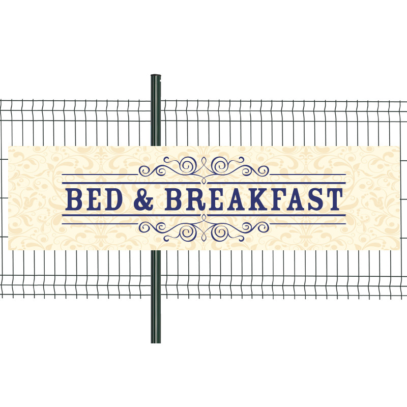 Banderole Prête à imprimer "Bed and breakfast" (fixation oeillets) 80x300 cm - Modèle 2 MACAP