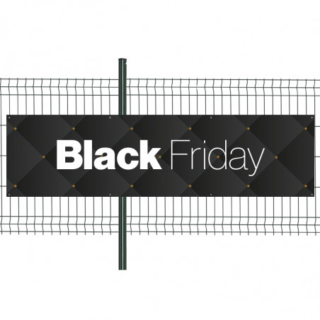 Banderole Prête à imprimer "Black Friday" (fixation oeillets) 80x300 cm - Modéle 1 MACAP