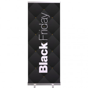 Roll-up Prêt à imprimer "Black Friday" (avec housse de transport) 80x200 cm - Modèle 1 MACAP