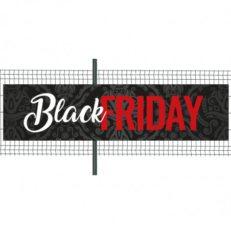 Banderole Prête à imprimer "Black Friday" (fixation oeillets) 100x400 cm - Modèle 2 MACAP