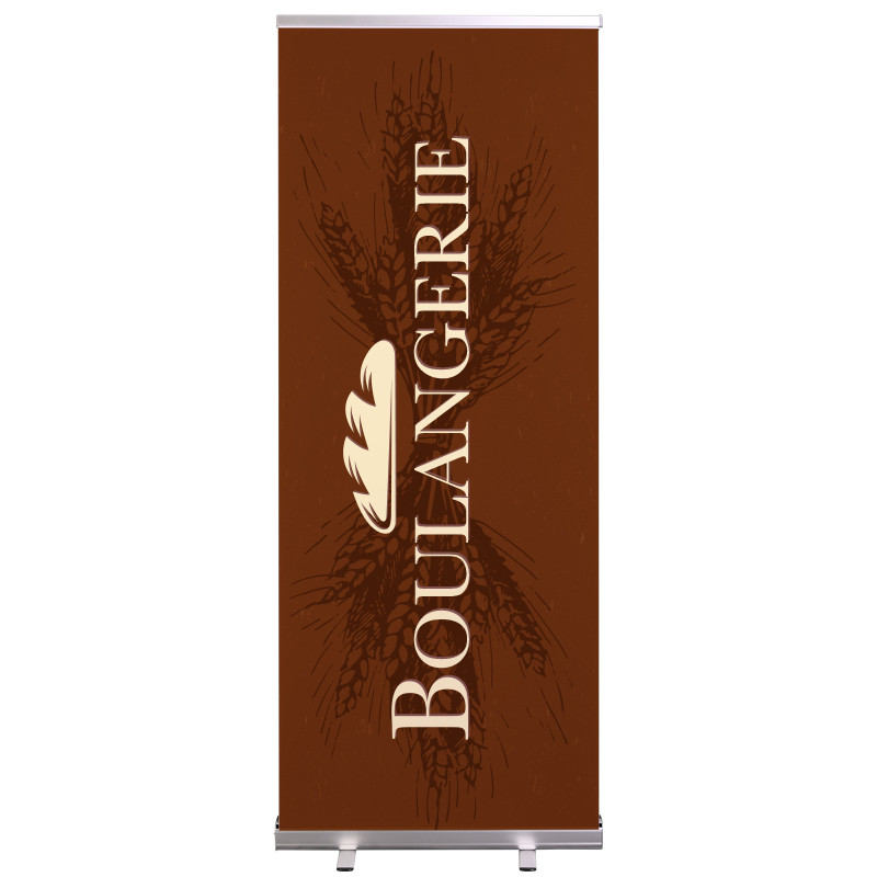 Roll-up Prêt à imprimer "Boulangerie" (avec housse de transport) 80x200 cm - Modèle 1 MACAP