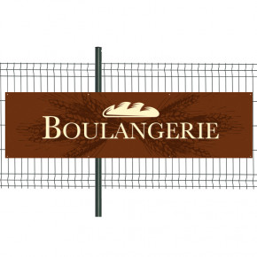 Banderole Prête à imprimer "Boulangerie" (fixation oeillets) 80x300 cm - Modèle 1 MACAP
