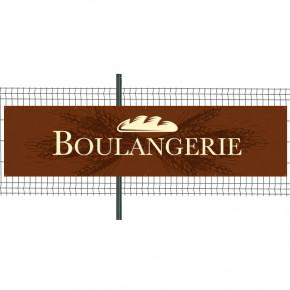 Banderole Prête à imprimer "Boulangerie" (fixation oeillets) 100x400 cm - Modèle 1 MACAP