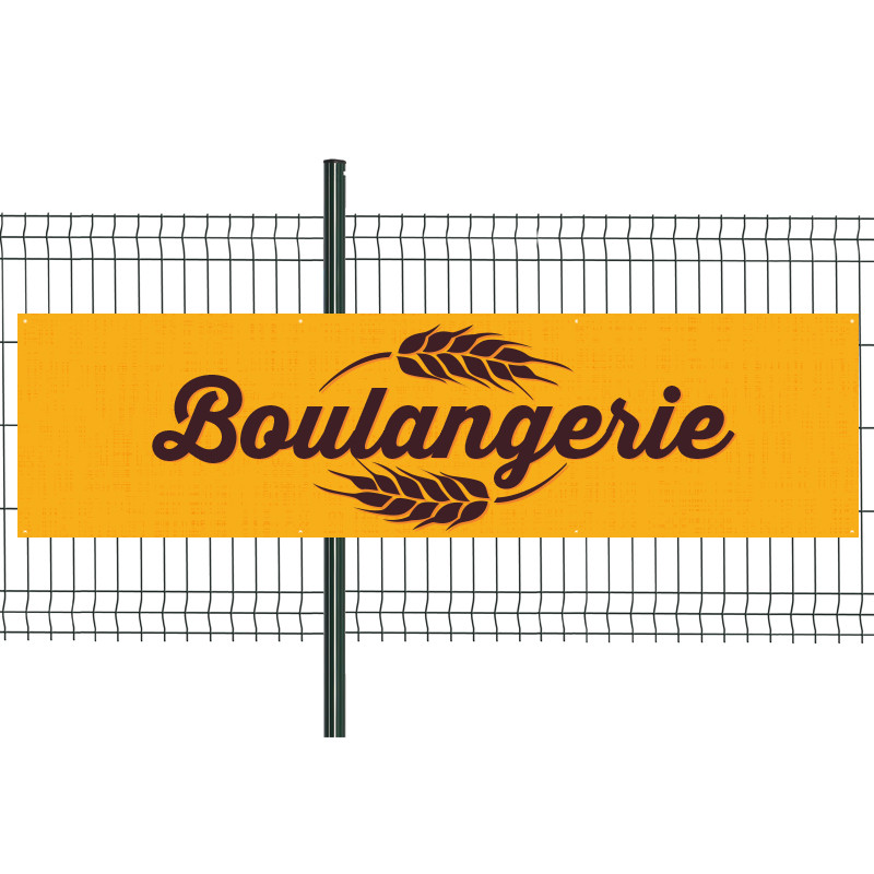 Banderole Prête à imprimer "Boulangerie" (fixation oeillets) 80x300 cm - Modèle 2 MACAP