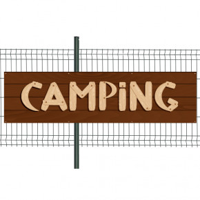 Banderole Prête à imprimer "Camping" (fixation oeillets) 80x300 cm - Modéle 1 MACAP