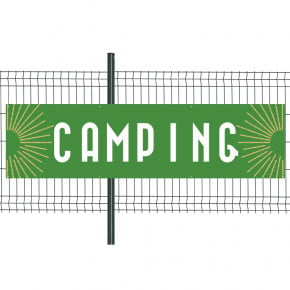 Banderole Prête à imprimer "Camping" (fixation oeillets) 80x300 cm - Modèle 2 MACAP
