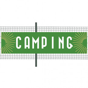 Banderole Prête à imprimer "Camping" (fixation oeillets) 100x400 cm - Modèle 2 MACAP
