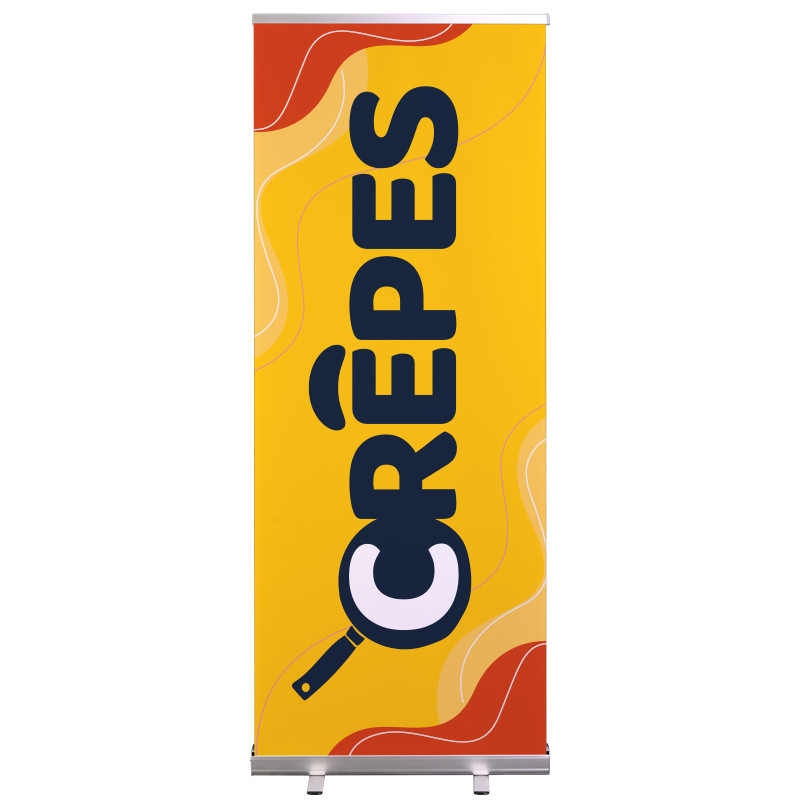 Roll-up Prêt à imprimer "Crêpes" (avec housse de transport) 80x200 cm - Modèle 2 MACAP