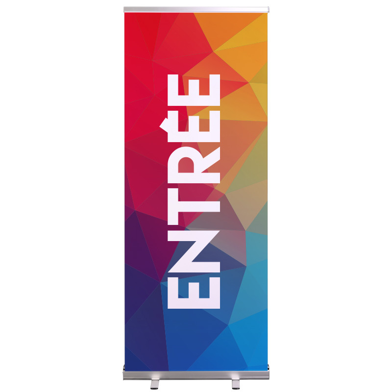 Roll-up Prêt à imprimer "Entrée" (avec housse de transport) 80x200 cm - Modèle 1 MACAP