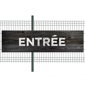 Banderole Prête à imprimer "Entrée" (fixation oeillets) 80x300 cm - Modèle 2 MACAP