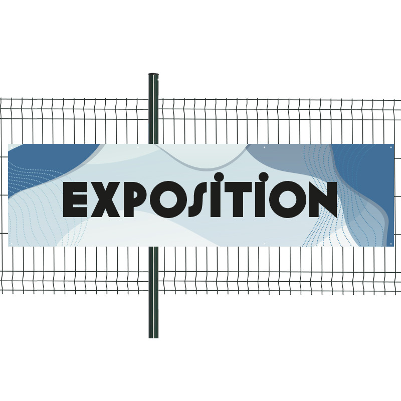 Banderole Prête à imprimer "Exposition" (fixation oeillets) 80x300 cm - Modèle 1 MACAP
