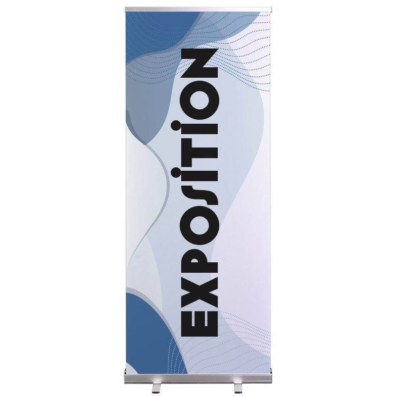 Roll-up Prêt à imprimer "Exposition" (avec housse de transport) 80x200 cm - Modèle 1 MACAP