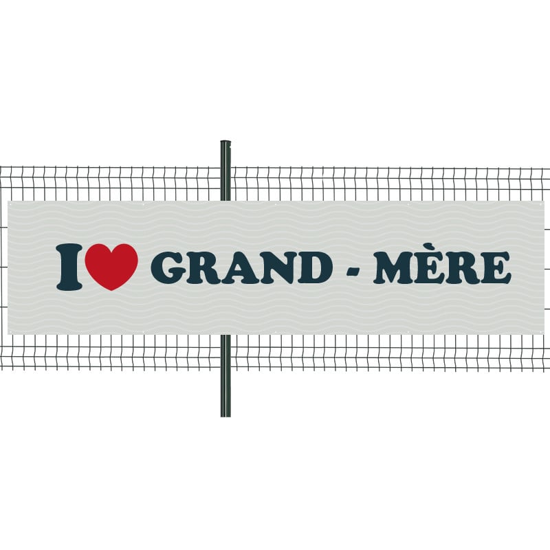 Banderole Prête à imprimer "Fête des grands-mères" (fixation oeillets) 100x400 cm - Modèle 2 MACAP
