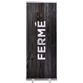 Roll-up Prêt à imprimer "Fermé" (avec housse de transport) 80x200 cm - Modèle 2 MACAP