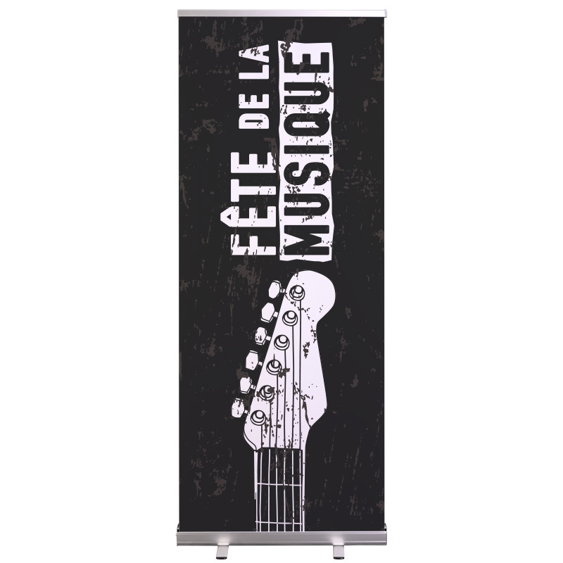 Roll-up Prêt à imprimer "Fête de la musique" (avec housse de transport) 80x200 cm - Modèle 2 MACAP