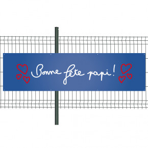 Banderole Prête à imprimer "Fête des grands-pères" (fixation oeillets) 80x300 cm - Modèle 1 MACAP