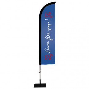 Beach flag Prêt à imprimer "Fête des grands-pères" (kit avec platine carrée) 2,8 m - Modèle 1 MACAP