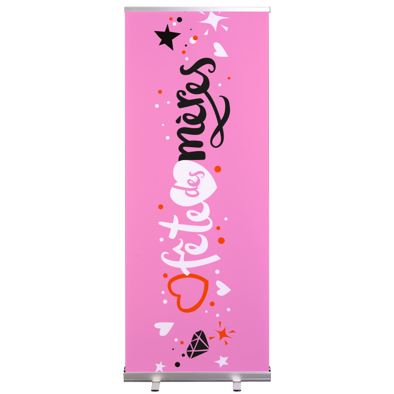 Roll-up Prêt à imprimer "Fête des mères" (avec housse de transport) 80x200 cm - Modèle 2 MACAP