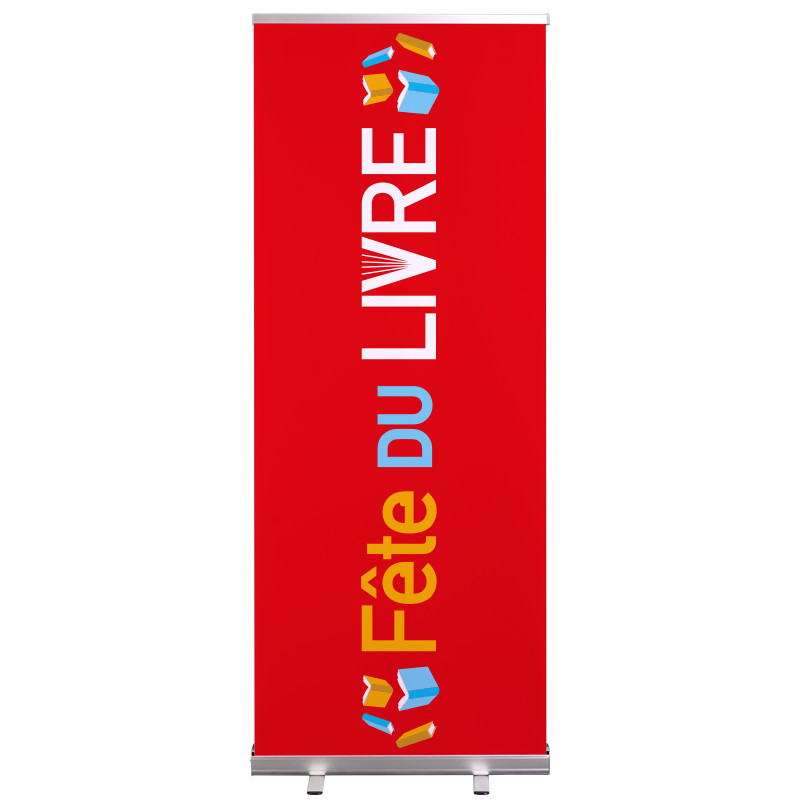 Roll-up Prêt à imprimer "Fête du livre" (avec housse de transport) 80x200 cm - Modèle 1 MACAP