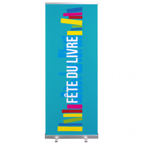 Roll-up Prêt à imprimer "Fête du livre" (avec housse de transport) 80x200 cm - Modèle 2 MACAP