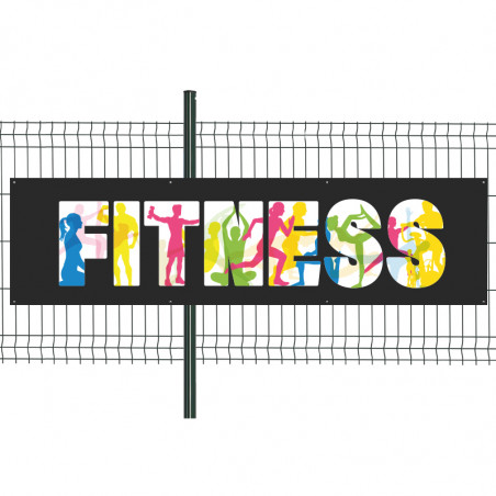 Banderole Prête à imprimer "Fitness" (fixation oeillets) 80x300 cm - Modèle 1 MACAP