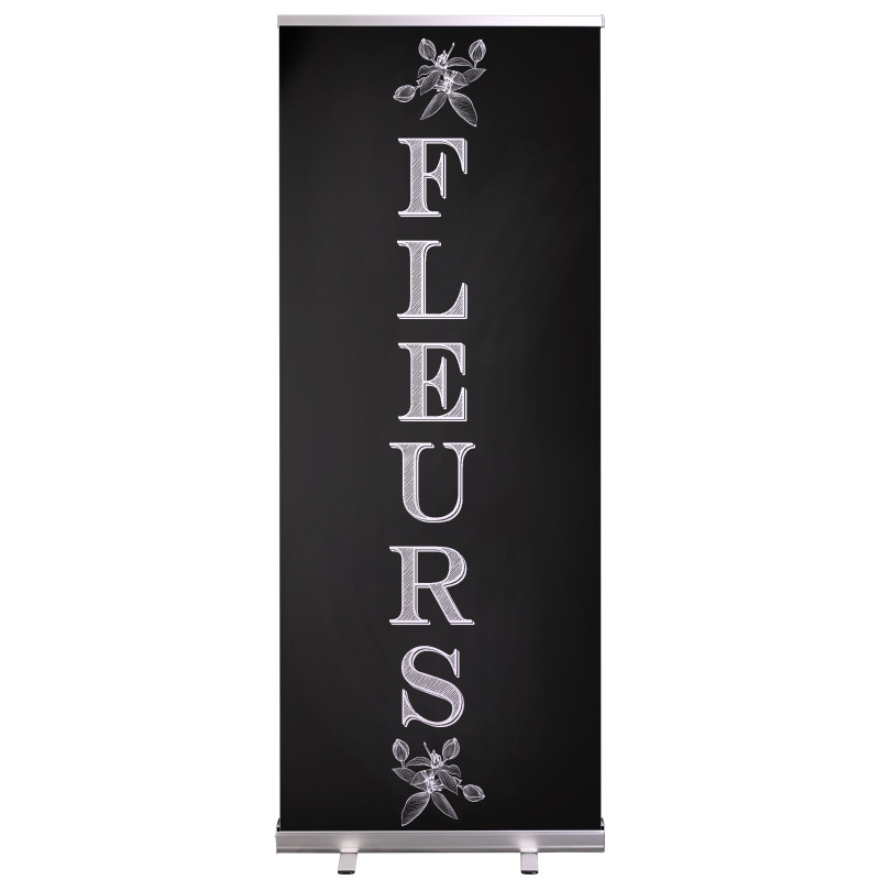 Roll-up Prêt à imprimer "Fleurs" (avec housse de transport) 80x200 cm - Modèle 2 MACAP