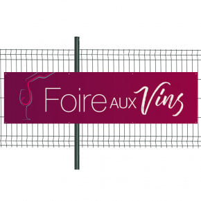 Banderole Prête à imprimer "Foire aux vins" (fixation oeillets) 80x300 cm - Modèle 1 MACAP