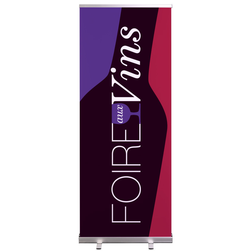 Roll-up Prêt à imprimer "Foire aux vins" (avec housse de transport) 80x200 cm - Modèle 2 MACAP