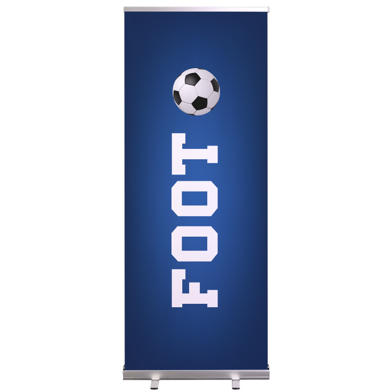 Roll-up Prêt à imprimer "Foot" (avec housse de transport) 80x200 cm - Modèle 1 MACAP